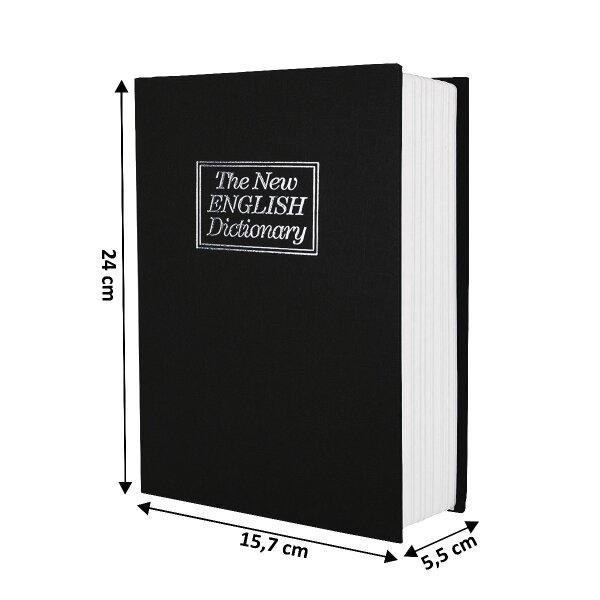 ISO TRADE Sandkasten Buch mit Safe, (Tresor Buch Safe, 3-tlg., Versteck  Geld Schmuck Wertsachen), 18x11,5cm Kassette 2 Schlüssel