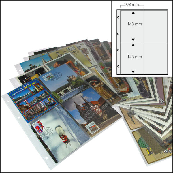 Zusatzblätter für Postkarten-Album 7920: Nr. 5471 XL mit 50 Blättern