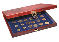 Lackholz-Münzenkassette Premium: Nr. 5782 + Tableaus nach Wahl