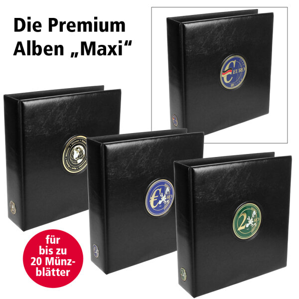 Premium Münzalben Maxi in 4 Varianten: Nr. 7364 für Euro-Sätze