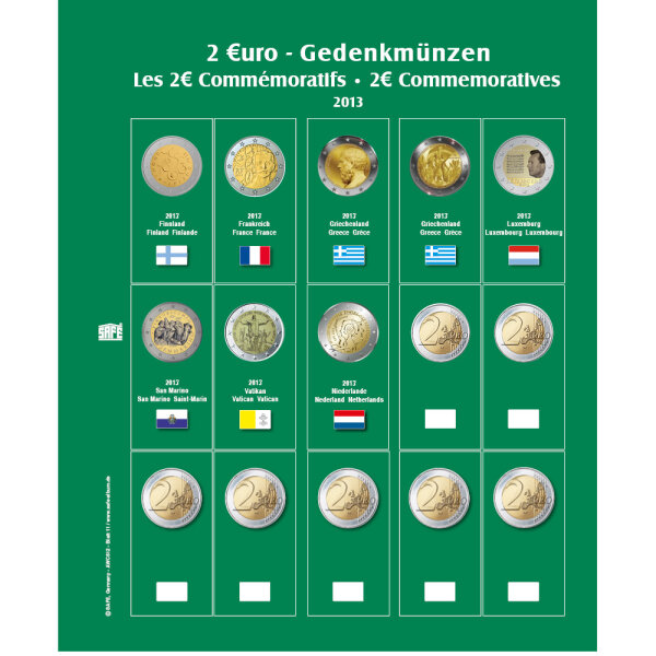 Premium Münzblatt 2€ der Jahre 2013-2014 Blatt 11
